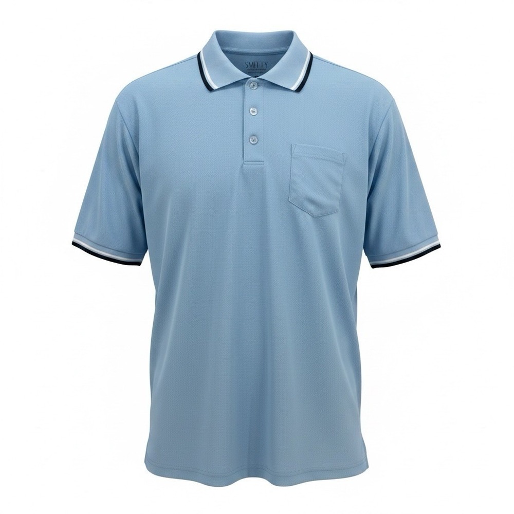 Smitty Men's Umpire Shirt XL Light Blue Performance Mesh Moisture Wicking